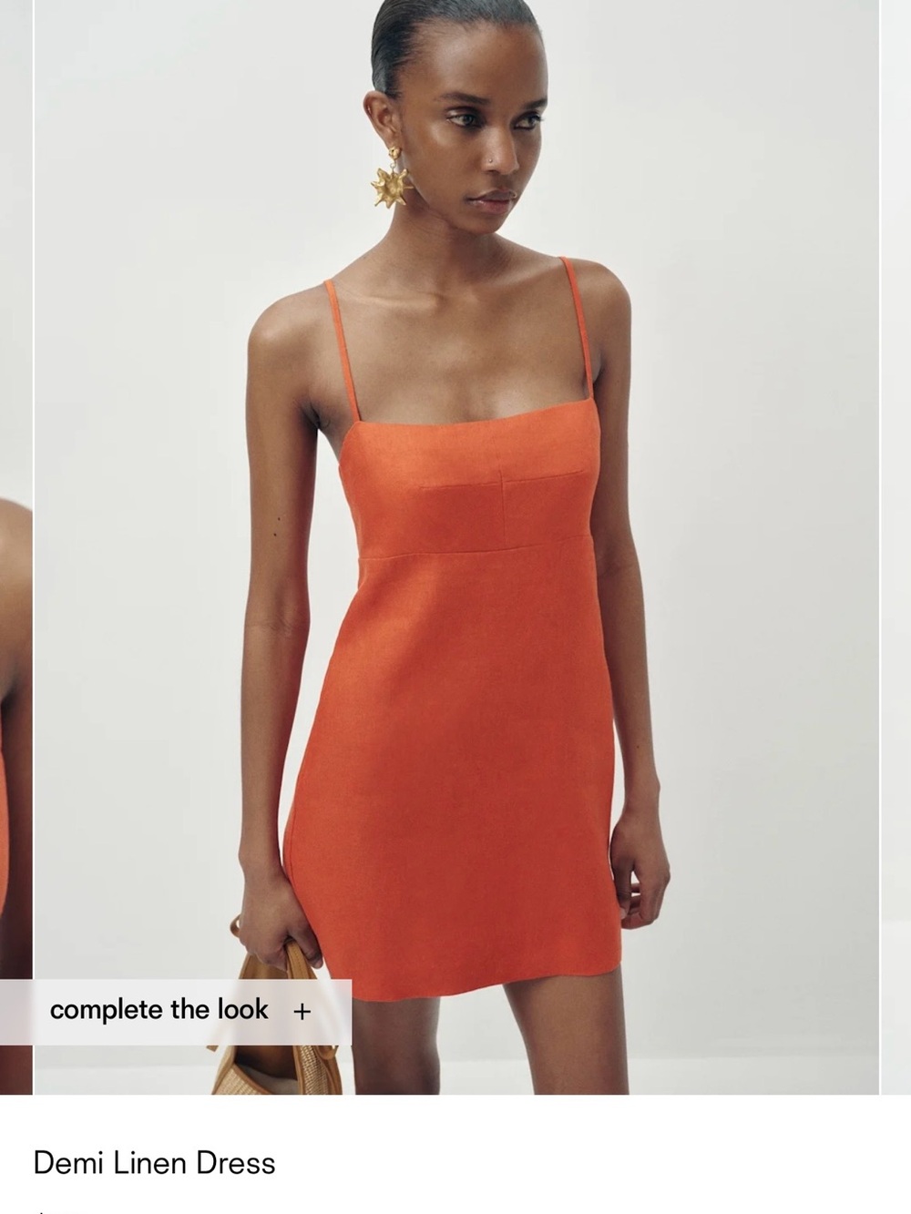 Reformation Mini Dress in Vibrant Orange - Picture 5 of 7